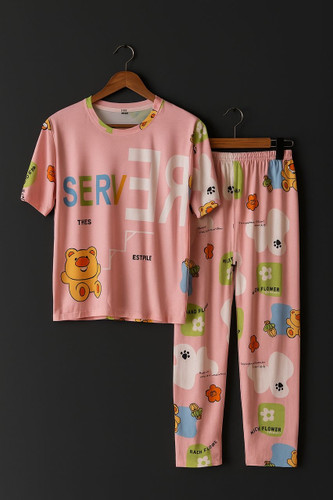 ست دوتیکه خانگی بچگانه فانتز طرح کارتون